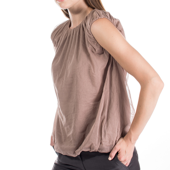 Brunello Cucinelli Tops - BRUNELLO CUCINELLI BEIGE BLOUSE | WOMENS SIZE M